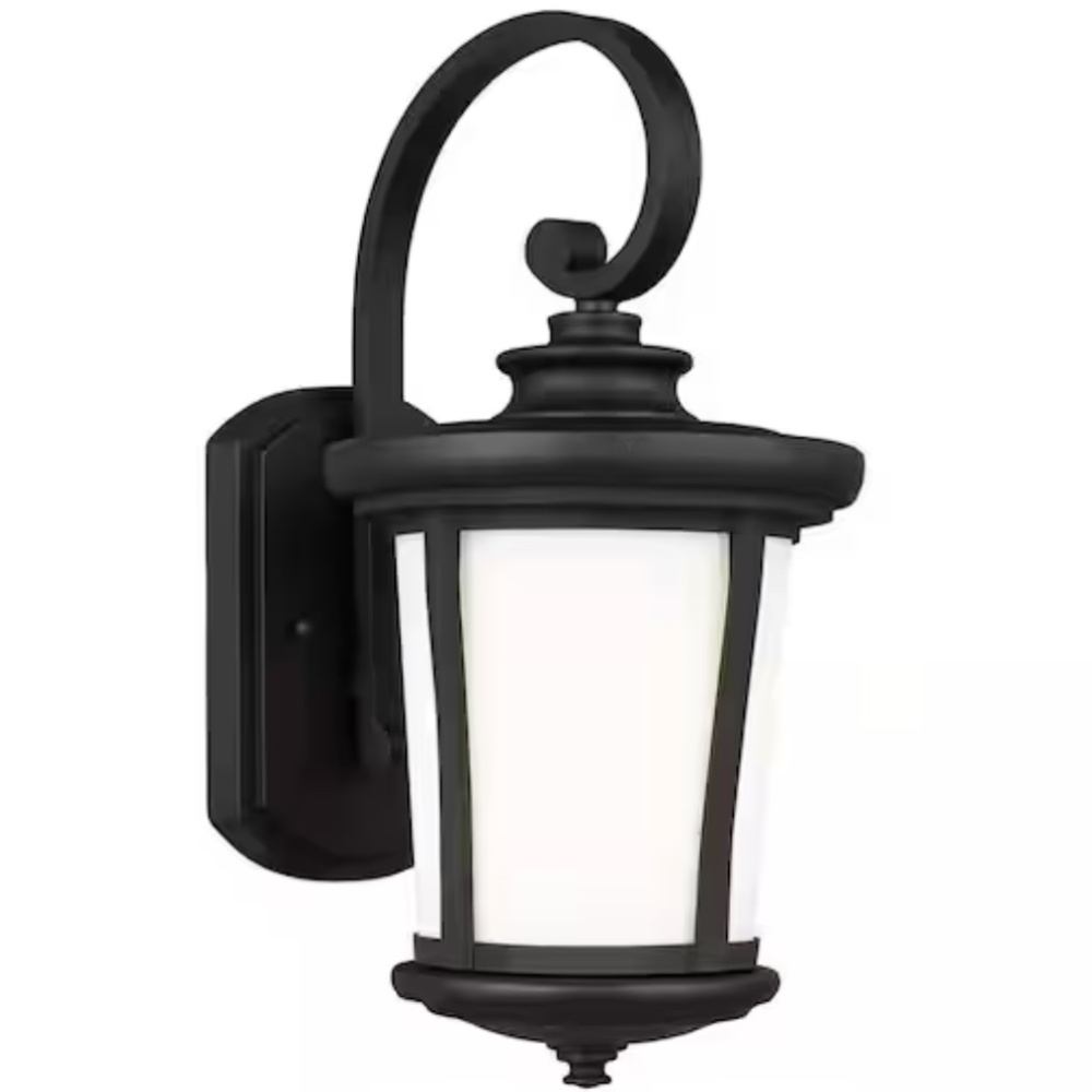 Generation Lighting Eddington 1 Light 16.13-in H Black Outdoor Wall Light Medium